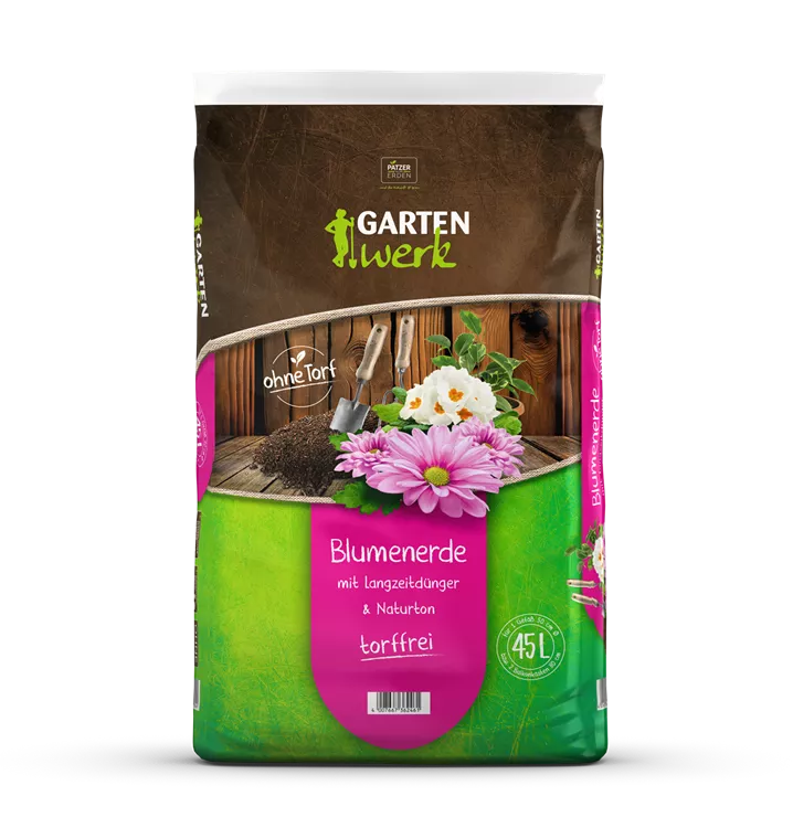 Blumenerde mit Langzeitdünger &amp; Naturton -torffrei-