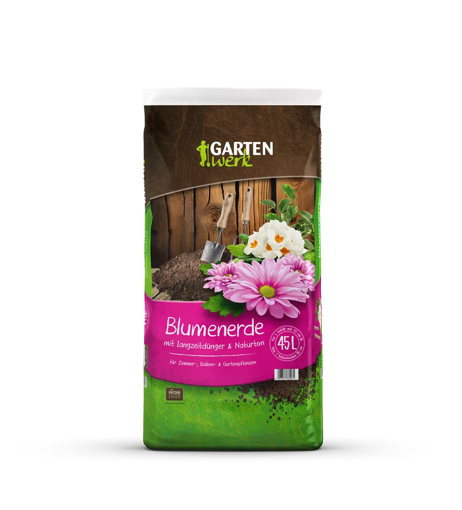 Blumenerde mit Naturton