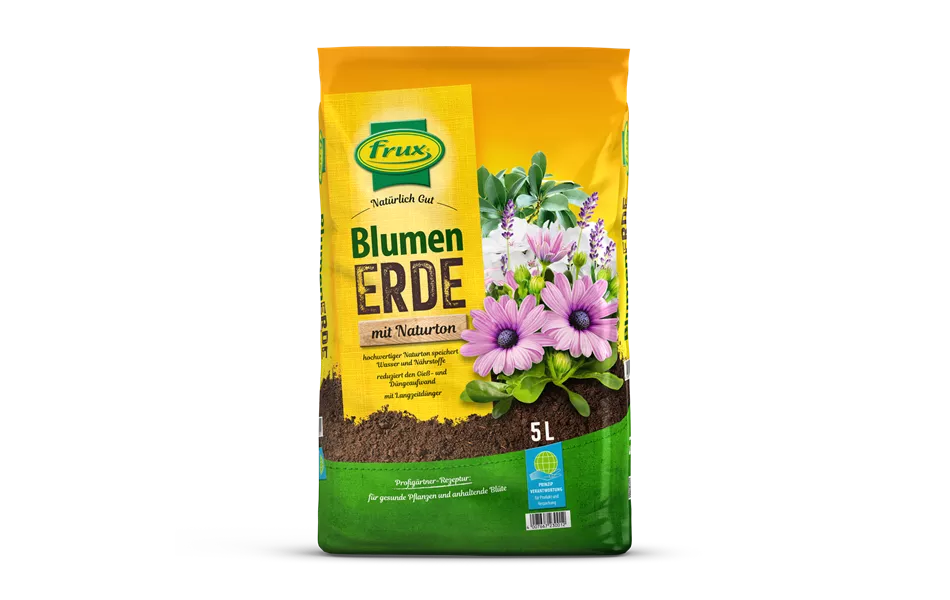 Blumenerde mit Naturton